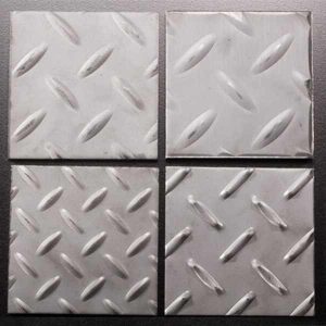 Embossed steel plate