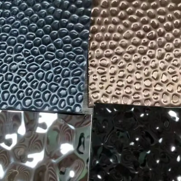 Hammered steel plate