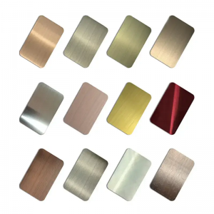 Brushed steel plate